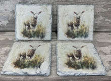 Load image into Gallery viewer, Lamb slate coasters
