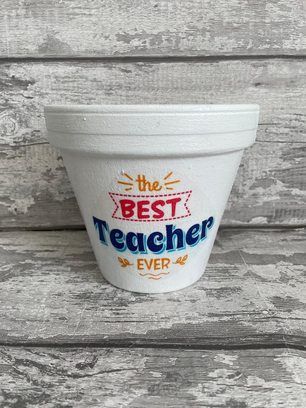 Teacher gift flowers plant pot