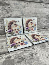 Load image into Gallery viewer, Hedgehog slate coasters
