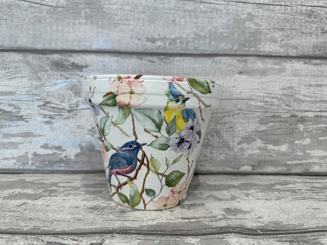 Birds plant pot