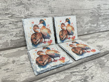 Load image into Gallery viewer, Duck slate coasters
