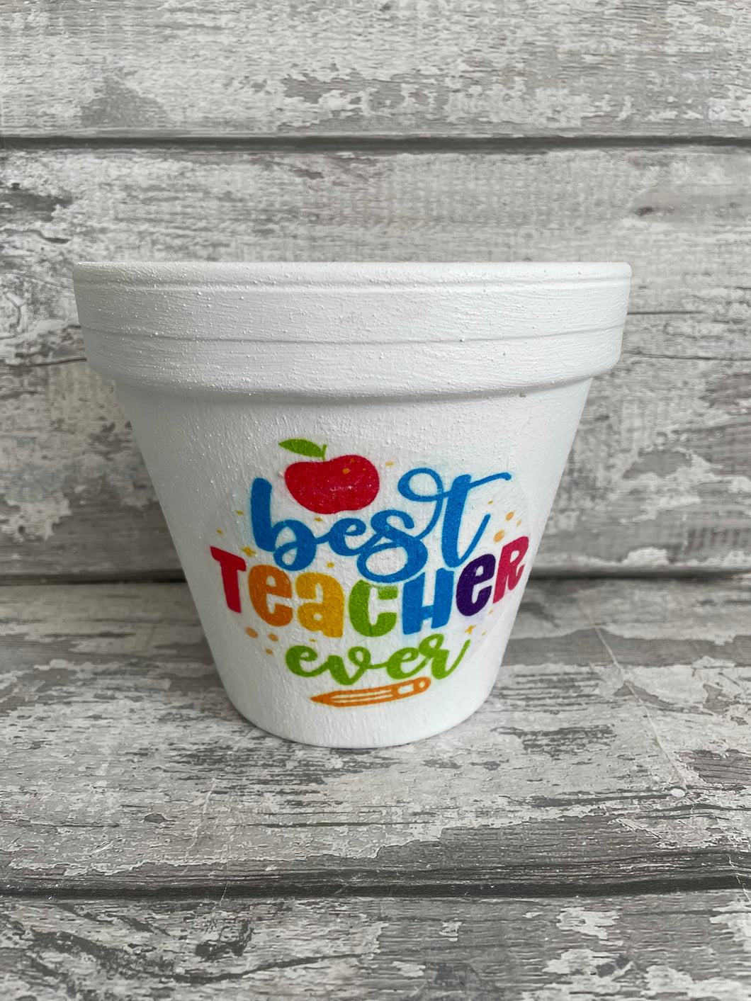 Teacher gift flowers plant pot