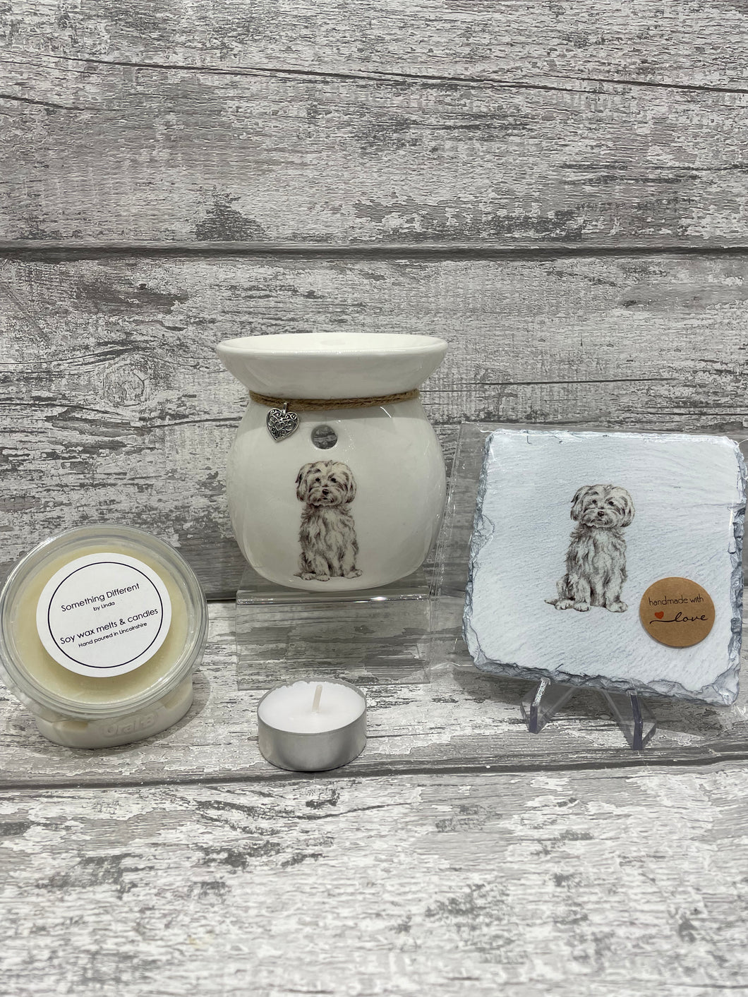 Doodle dog wax burner gift set