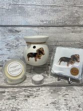 Load image into Gallery viewer, Chocolate Dachshund/ sausage dog wax burner gift set
