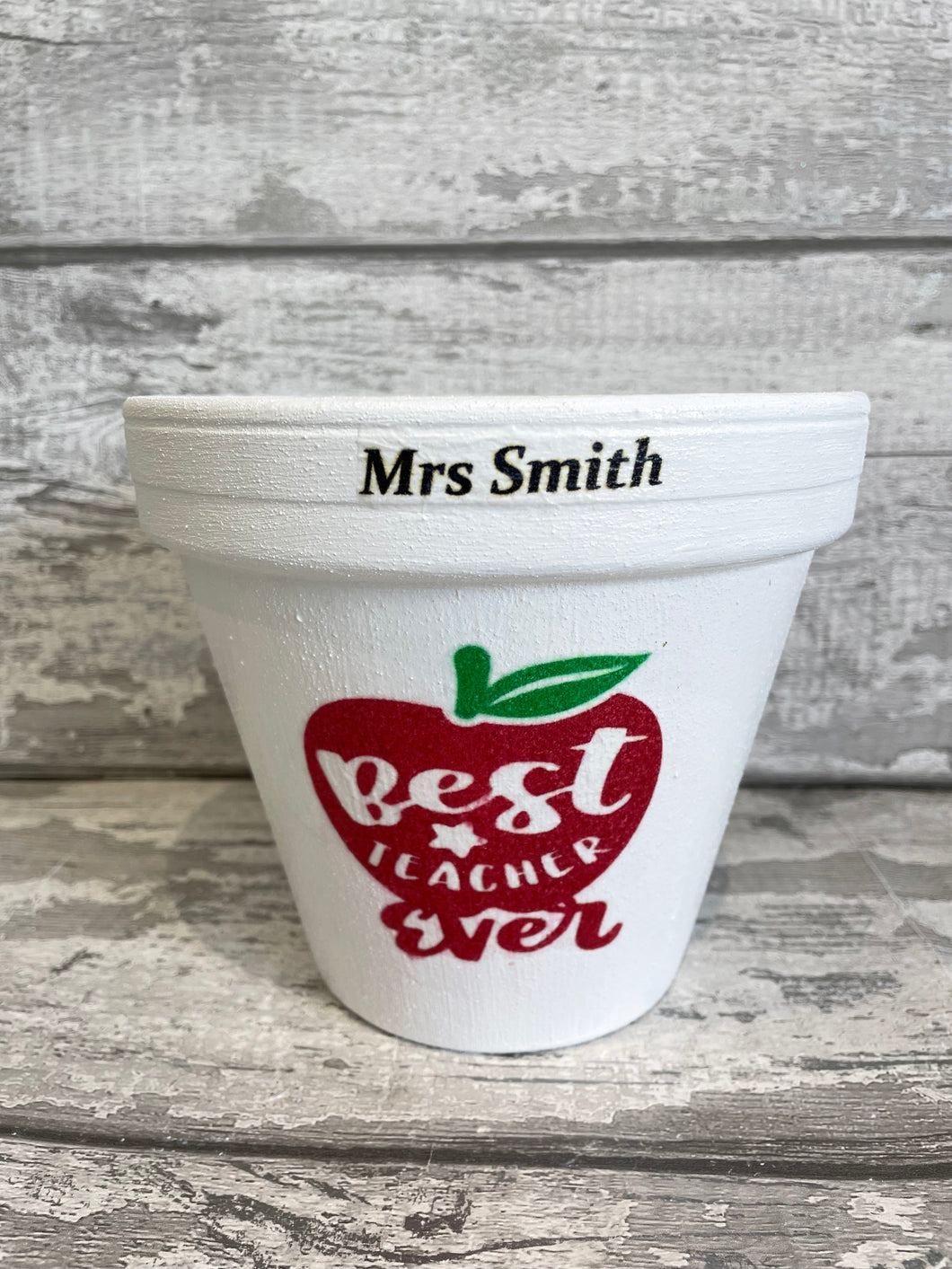 Personalised Teacher gift flowers plant pot