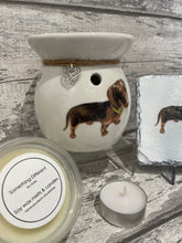 Load image into Gallery viewer, Chocolate Dachshund/ sausage dog wax burner gift set
