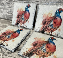 Load image into Gallery viewer, Pheasant slate coasters
