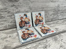 Load image into Gallery viewer, Duck slate coasters
