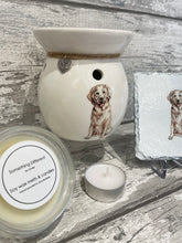 Load image into Gallery viewer, Golden Retriever wax burner gift set
