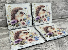 Load image into Gallery viewer, Hedgehog slate coasters
