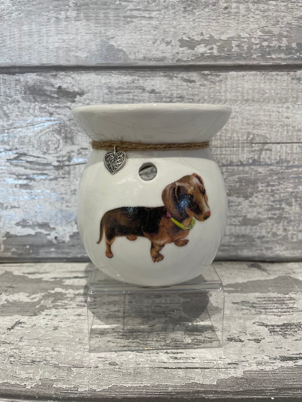 Chocolate dachshund / sausage dog wax burner