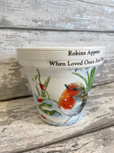Load image into Gallery viewer, White Robin Plant Pot - Robins Appear
