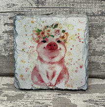 Load image into Gallery viewer, Pig slate coasters
