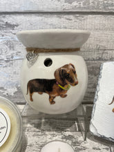 Load image into Gallery viewer, Chocolate Dachshund/ sausage dog wax burner gift set
